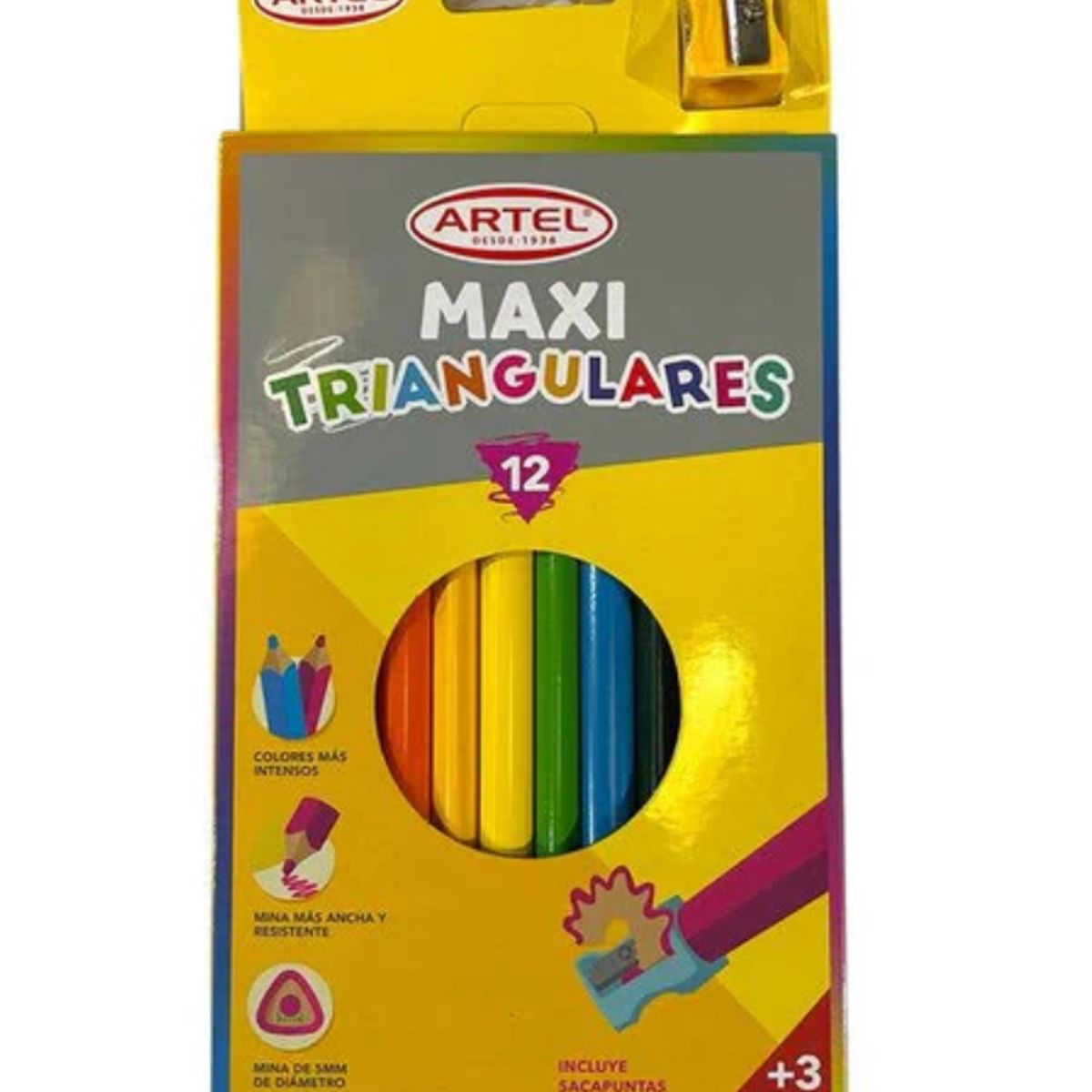 ARTEL - Estuche 12 lápices colores Maxi Artel