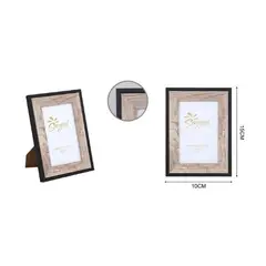 GENERICO - PORTAFOTO BORDE COLOR NEGRO MADERA DE MDF