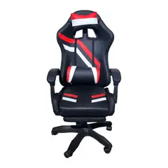 GENERICO - Silla Gamer Luz Rgb Parlante Reposapiés Masajeador Lumbar Variedad de Colores
