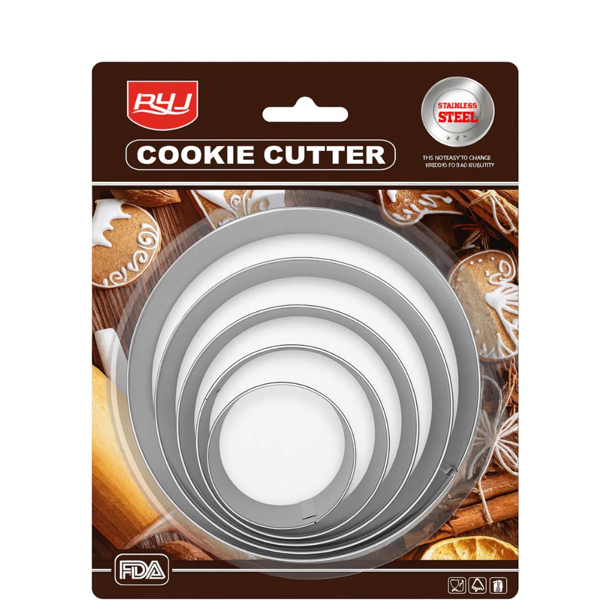 GENERICO - Cortador circularesde 5 piezas