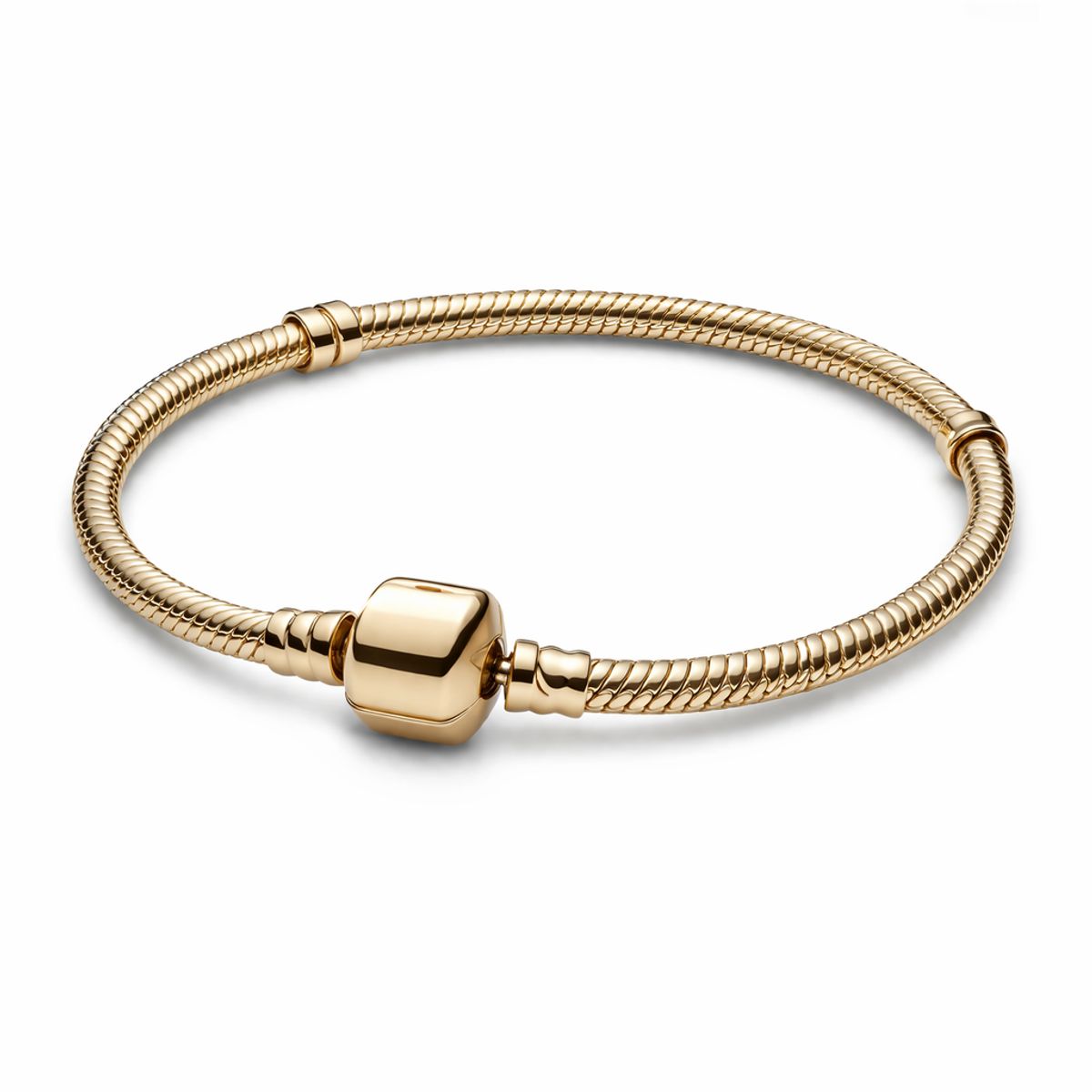 GENERICO - Pulsera Tipo Snake Elegante  Acabado Dorado con Cierre Seguro
