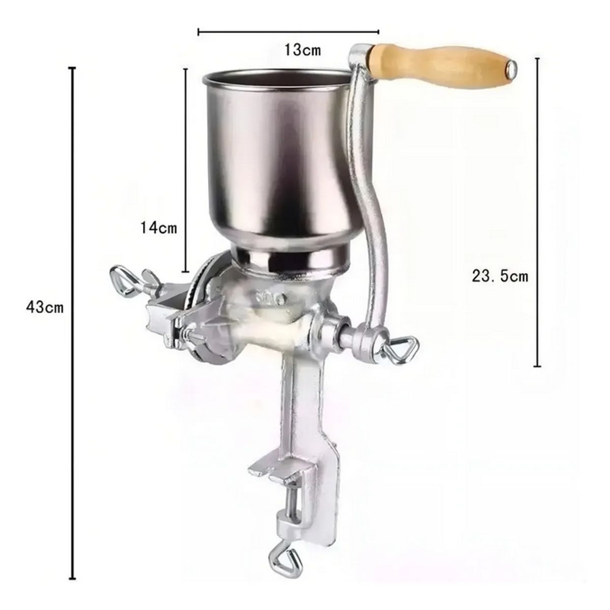 GENERICO - Molino Moledor Manual Metálico Choclo Maiz Cafe Cereal Arroz
