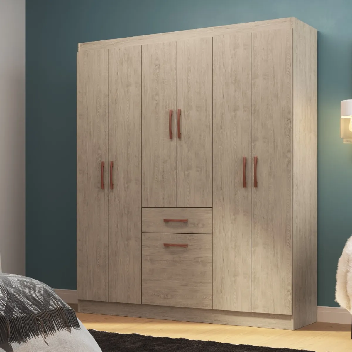 ALTAVISION - Clóset 6 Puertas 1 Cajón 1 Zapatera Arena Altavisión