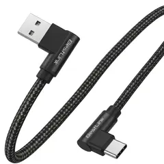 BESTLINK - Cable USB-C a USB-A 1 Metro Conector en L 3.0A Trenzado Carga