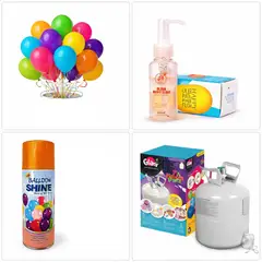 GLAM - Kit Globos + Balon Helio + Sellador y Abrillantador