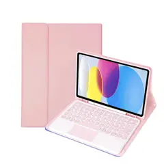 GENERICO - Funda para iPad 7/ 8/ 9 Gen.10.2" con Teclado touchpad inalámbrico color Rosado