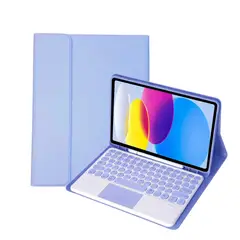 GENERICO - Funda para iPad 7/ 8/ 9 Gen.10.2" con Teclado touchpad inalámbrico color Violeta