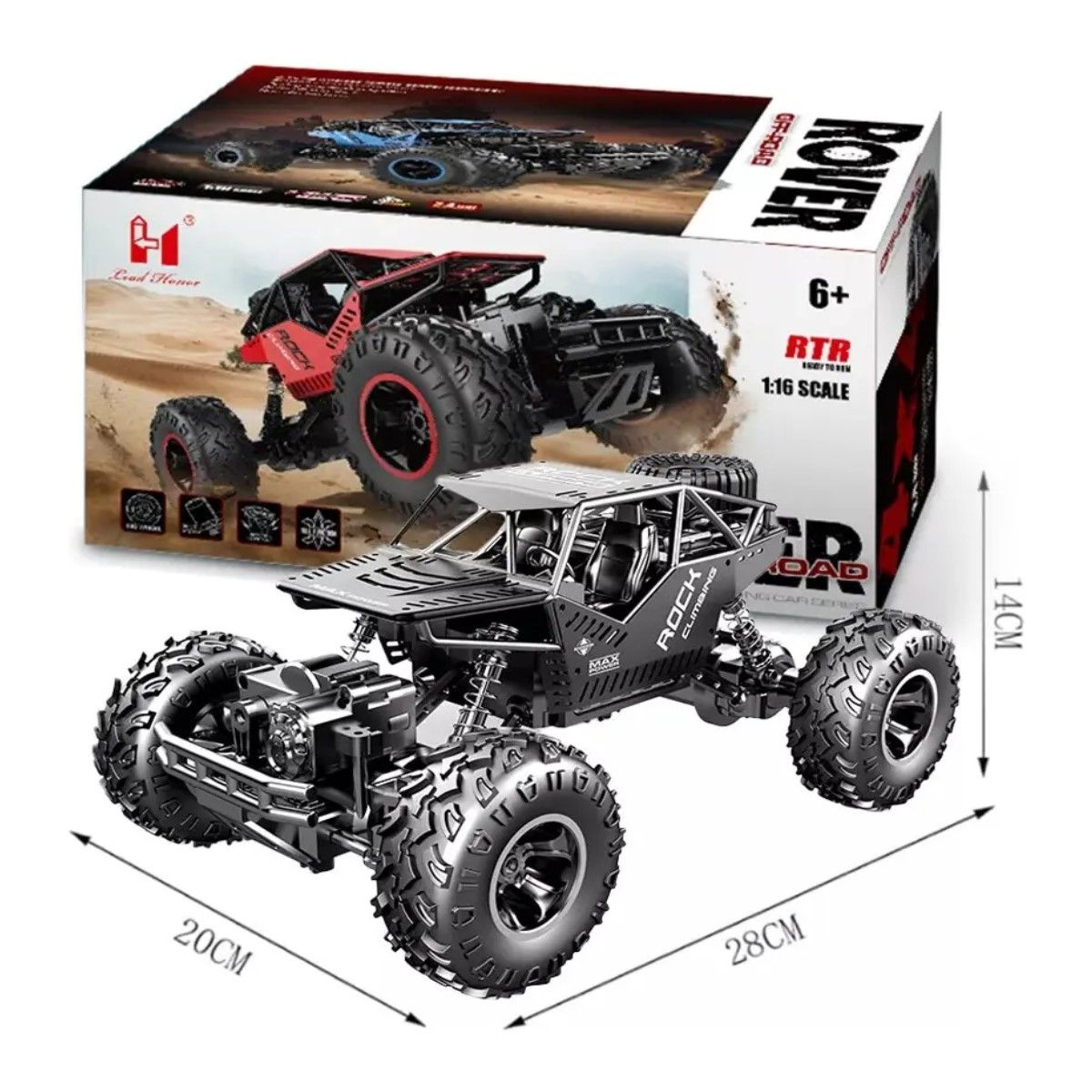 GENERICO - Juguete Carro Control Remoto 4x4 Todoterreno Con 1 Baterías BELUG