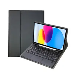 GENERICO - Funda para iPad 7/ 8/ 9 Gen.10.2" con Teclado touchpad inalámbrico color Negro