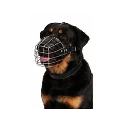 GENERICO - Bozal Perro Acero y Cuero Talla XXL (4) Perros 59 a 70 cm