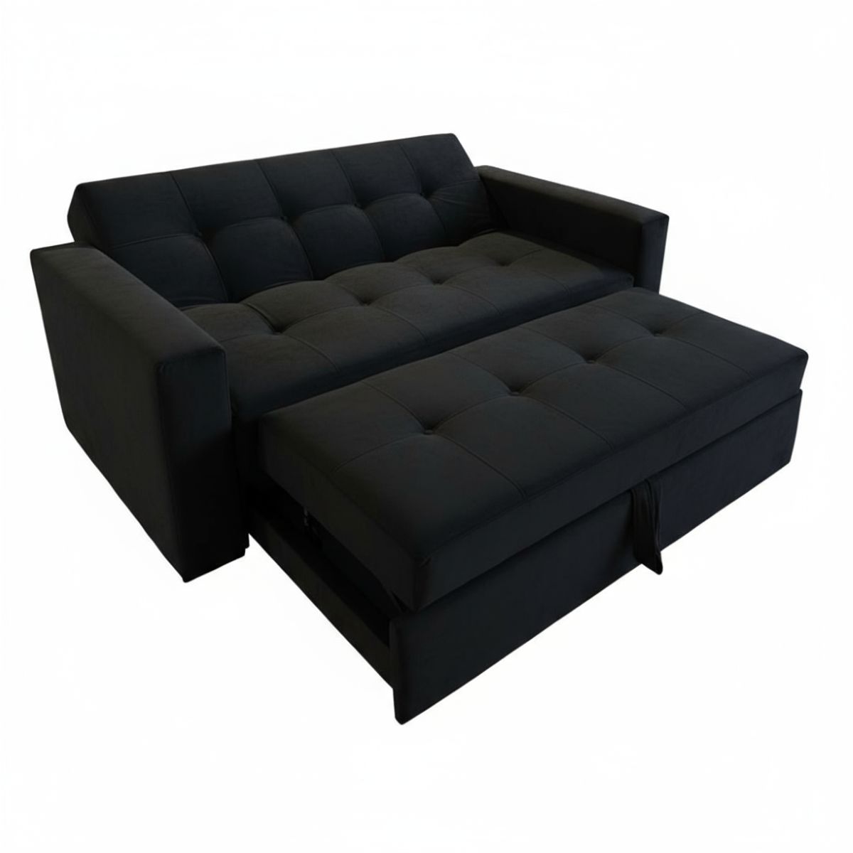 GENERICO - SOFA CAMA NOVUS TRES POSICIONES NEGRO FELPA