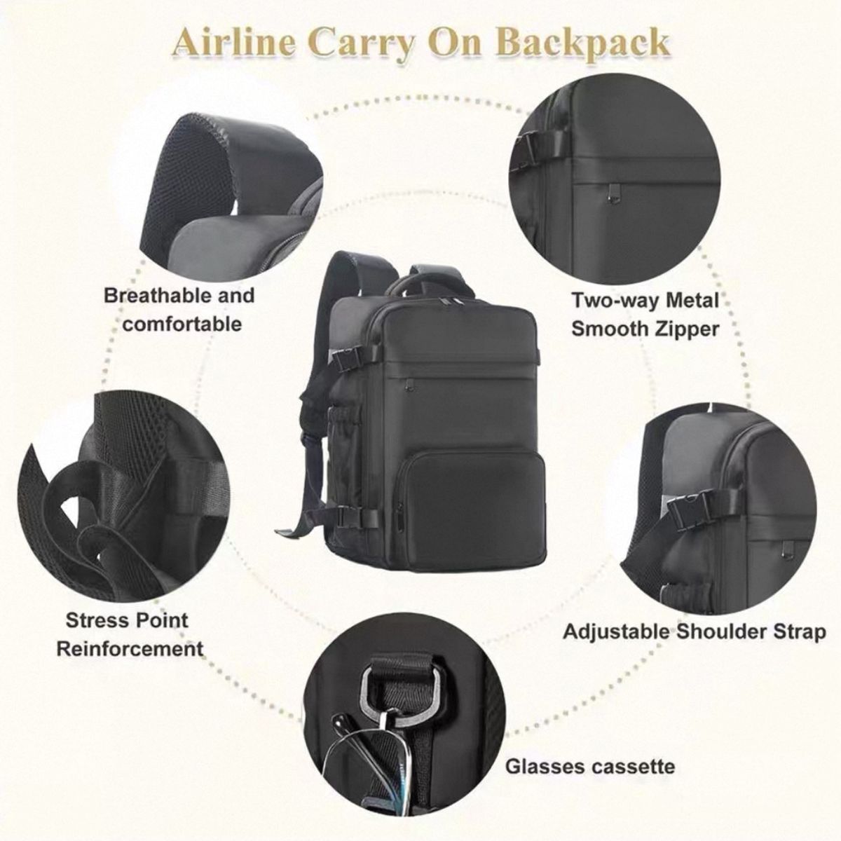 MOMO - Mochila  Viaje Multiuso Impermeable  Outback Escalable Cabina Avion  backpack