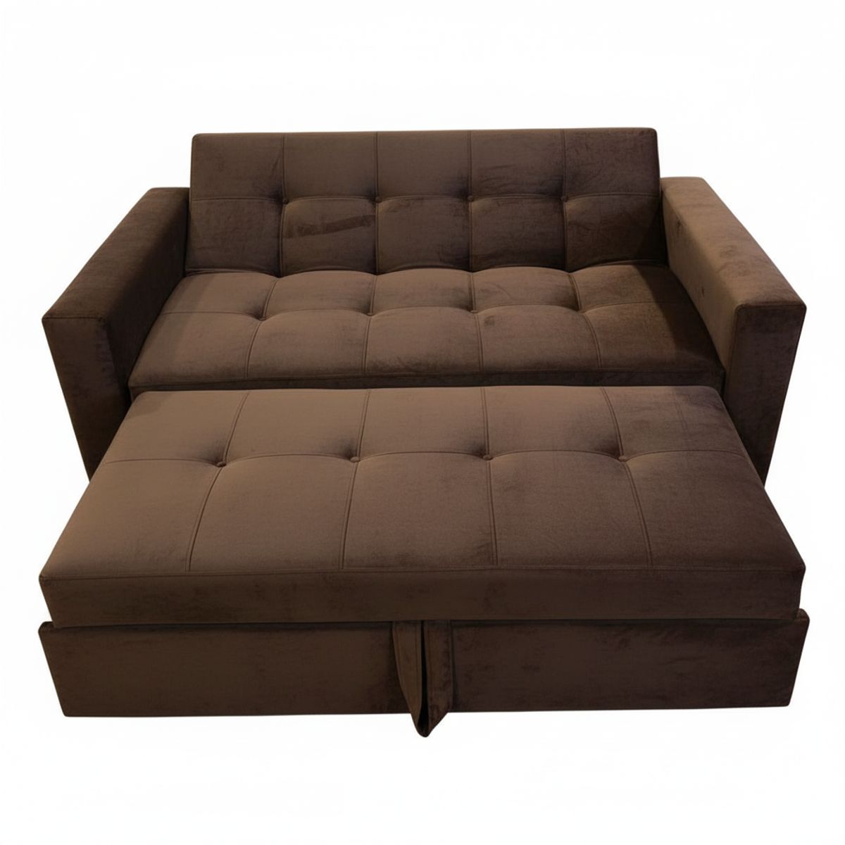 GENERICO - SOFA CAMA NOVUS TRES POSICIONES CHOCOLATE FELPA