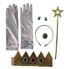 GENERICO - Cosplay Princesa Rosalina 6 Piezas Corona Varita Guantes