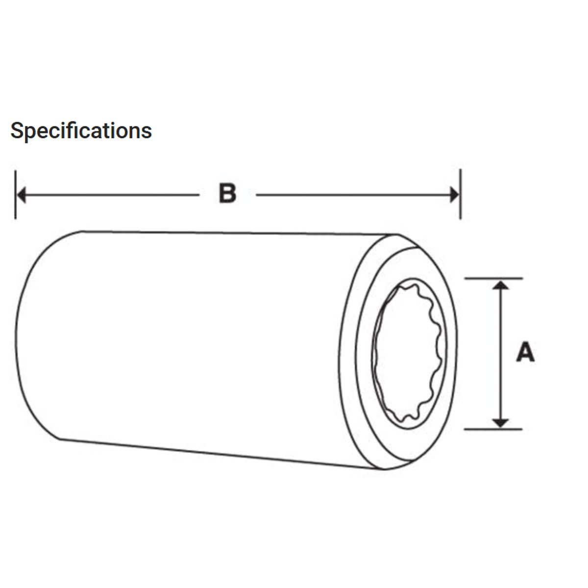 GENERICO - Socket Snap‑on CFDSM12B 14 mm no conductivo certificado hasta 1500 V