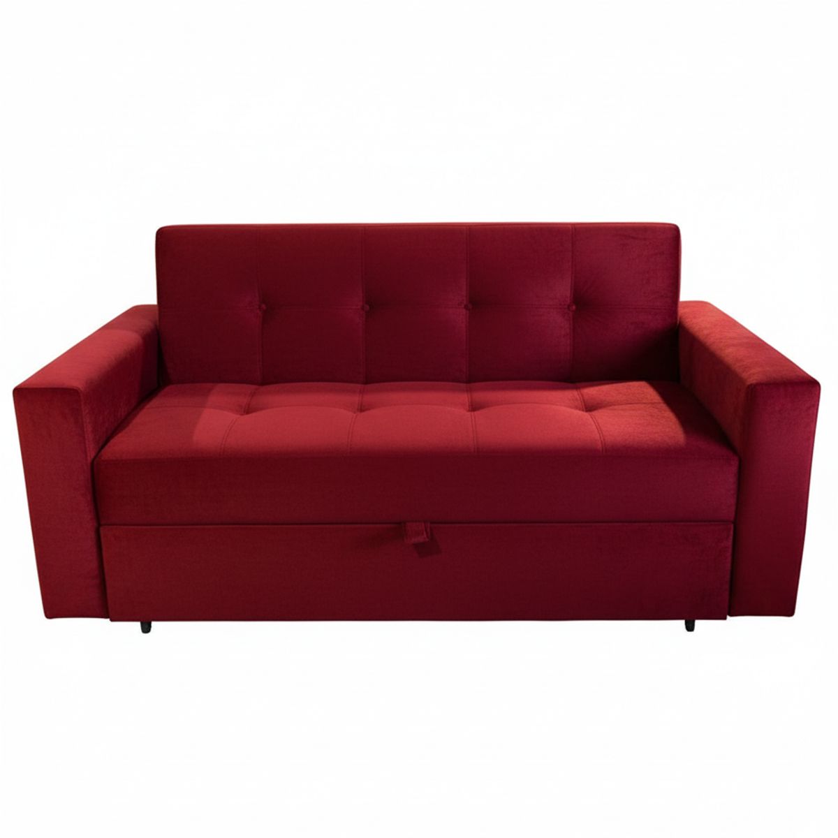 GENERICO - SOFA CAMA NOVUS TRES POSICIONES ROJO FELPA