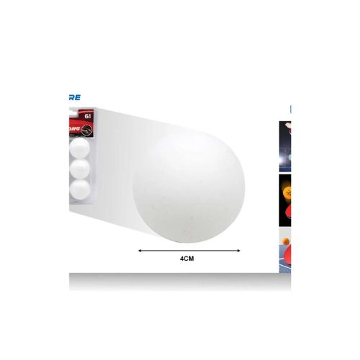 GENERICO - SET DE 6 PELOTAS PING PONG BLANCAS