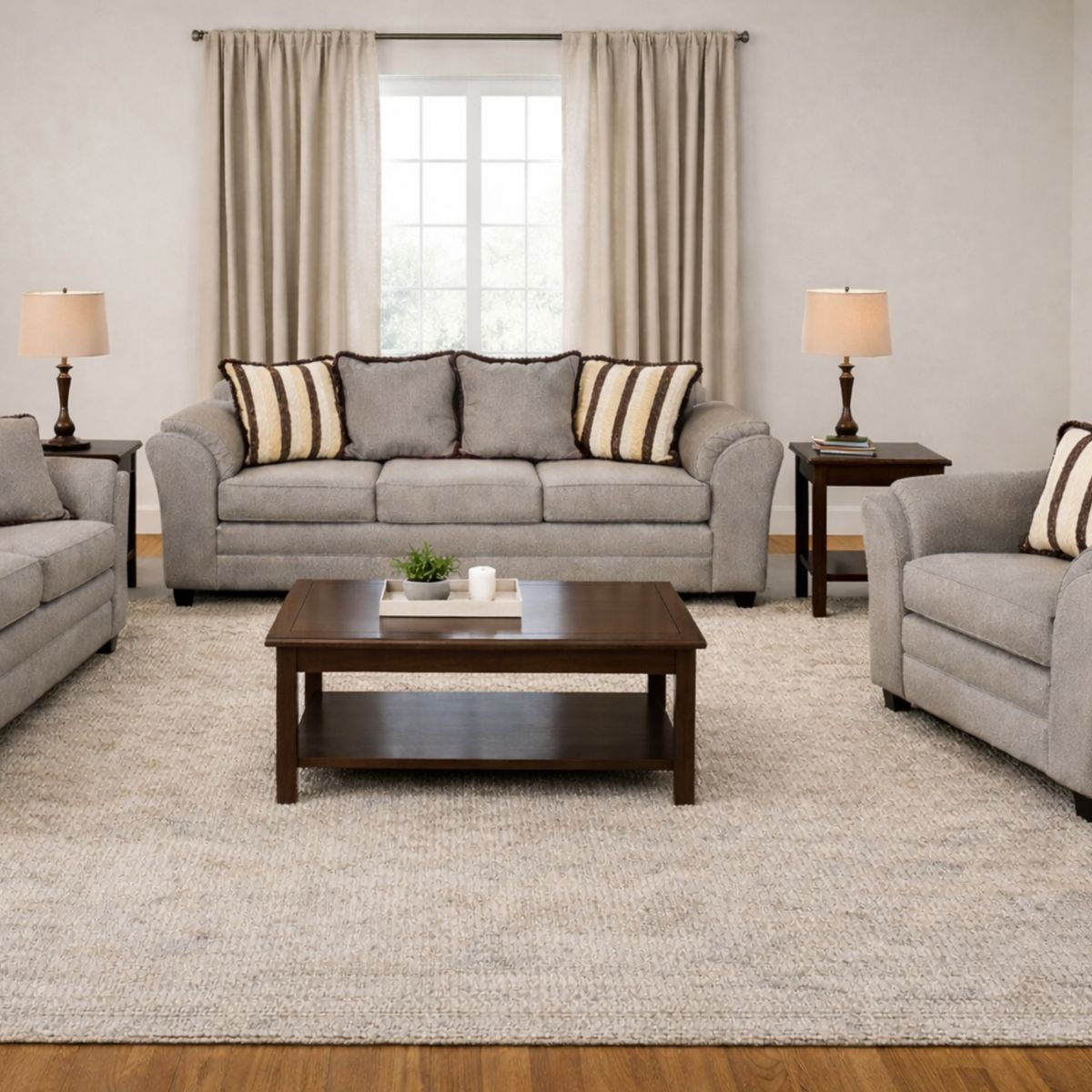 BLACK FACTORY - Juego de Living 3 2 1 Aconcagua Tela Beige