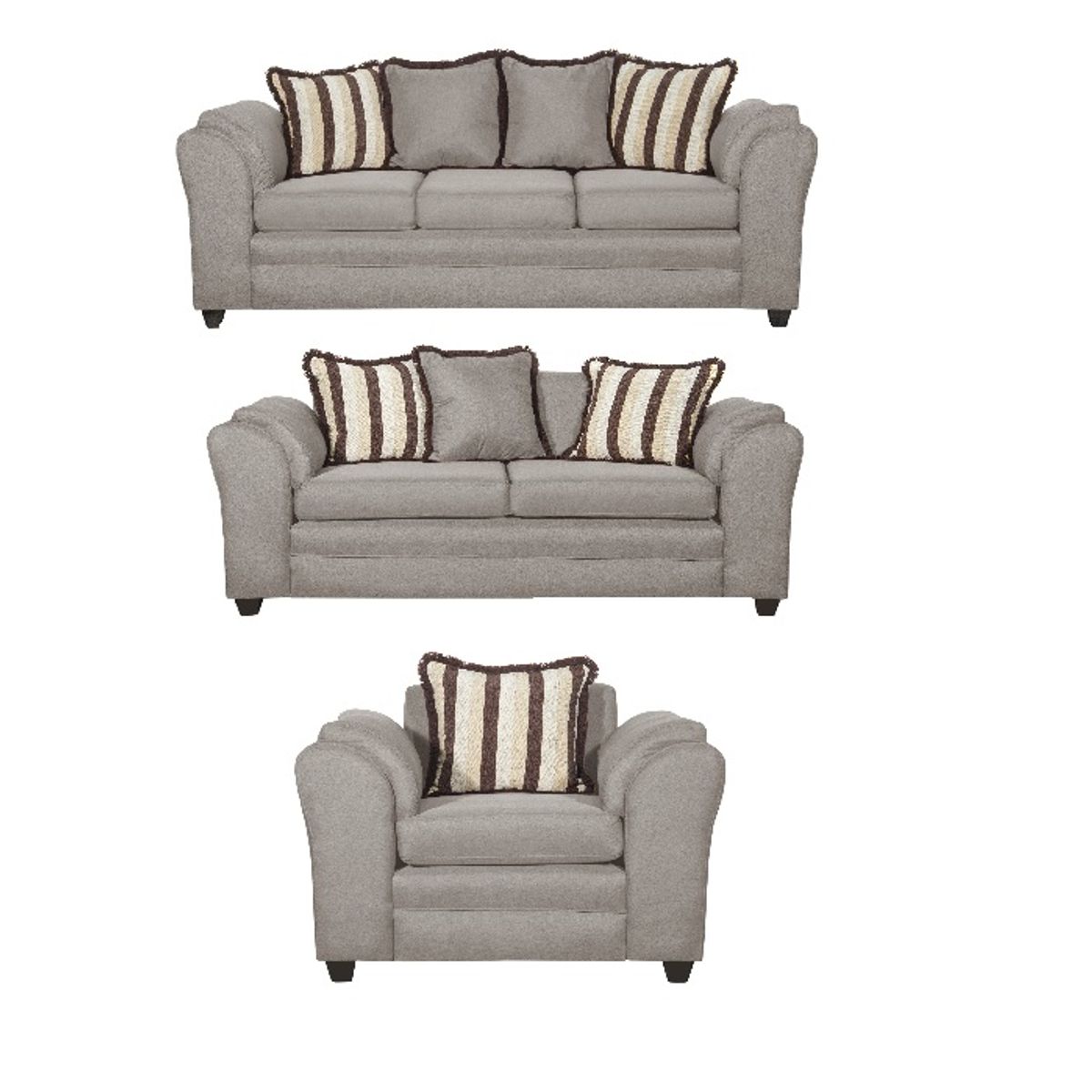 BLACK FACTORY - Juego de Living 3 2 1 Aconcagua Tela Beige