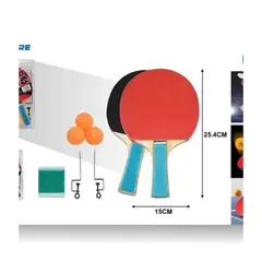 GENERICO - RAQUETAS DE PING PONG CON MALLA + 3 PELOTAS