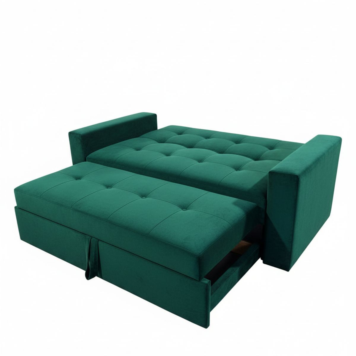 GENERICO - SOFA CAMA NOVUS TRES POSICIONES VERDE FELPA