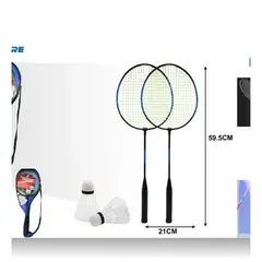 GENERICO - RAQUETAS DE BÁDMINTON 2PCS + 2 PLUMILLAS