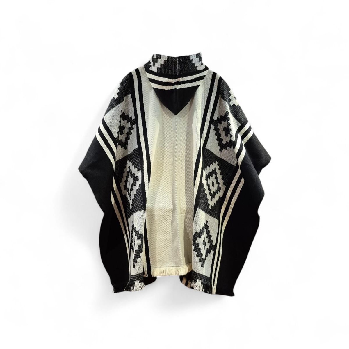 MORLAN - Poncho de Alpaca Lana Ecuatoriana Capucha Cálido Liviano