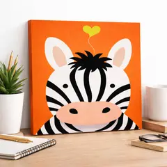 DECORACION CREATIVA - Kit de pintura al óleo por números - Cebra