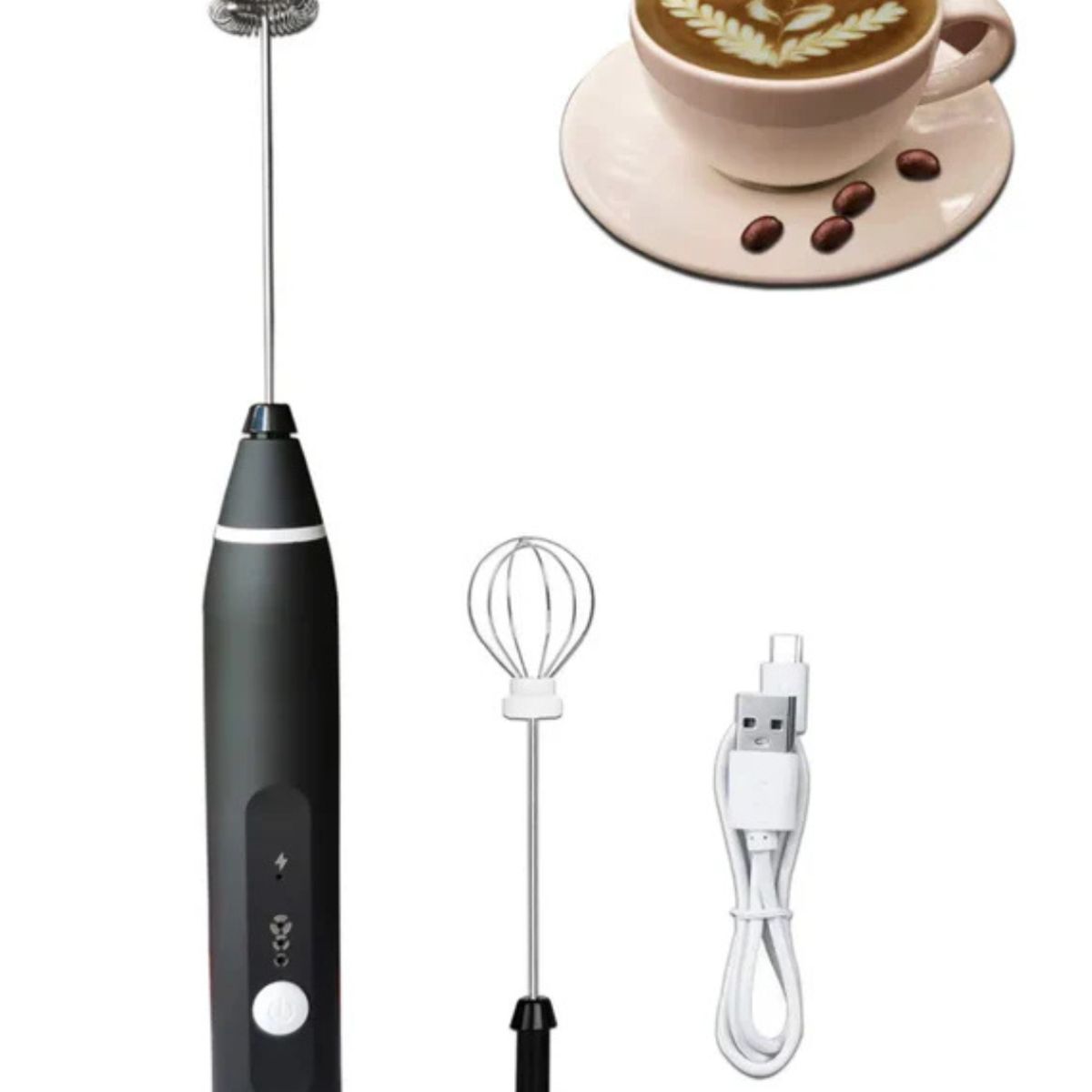 GENERICO - Mini Batidor de Café Recargable 3 Velocidades