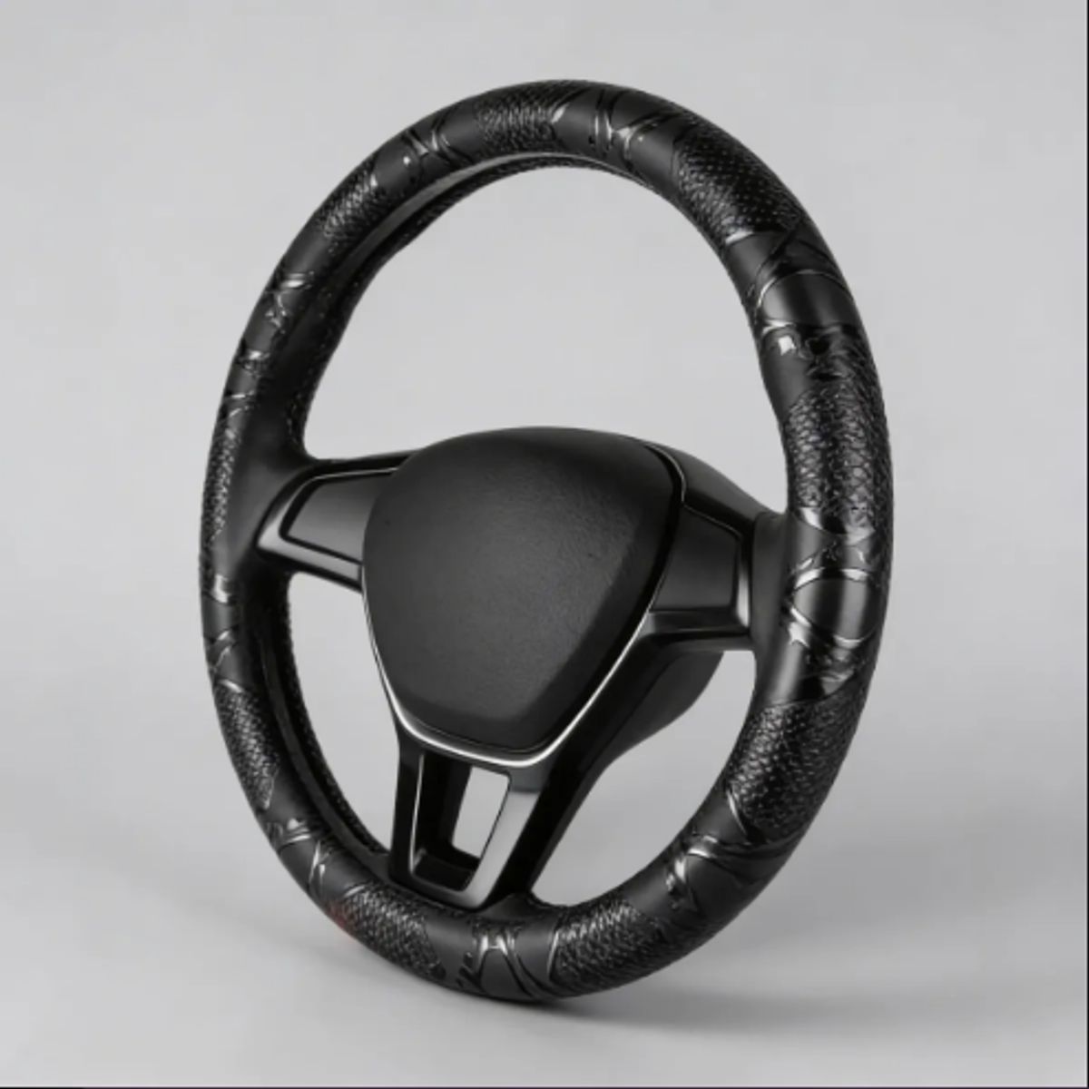 GENERICO - Cubre Volante Negro Antideslizante Para Auto Universal 38cm