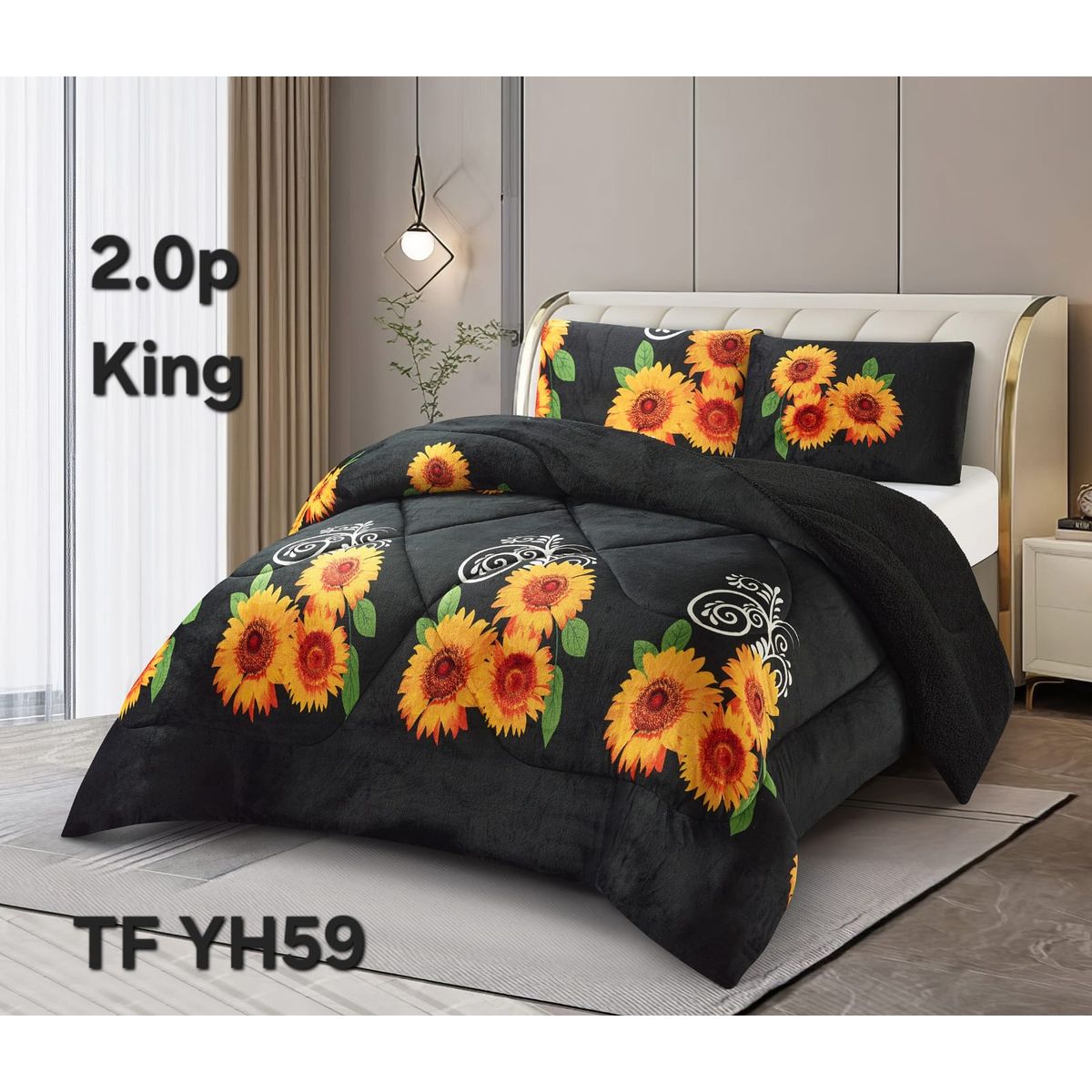 GENERICO - Cobertor  invierno plush  polar con chiporro 2P PLAZAS