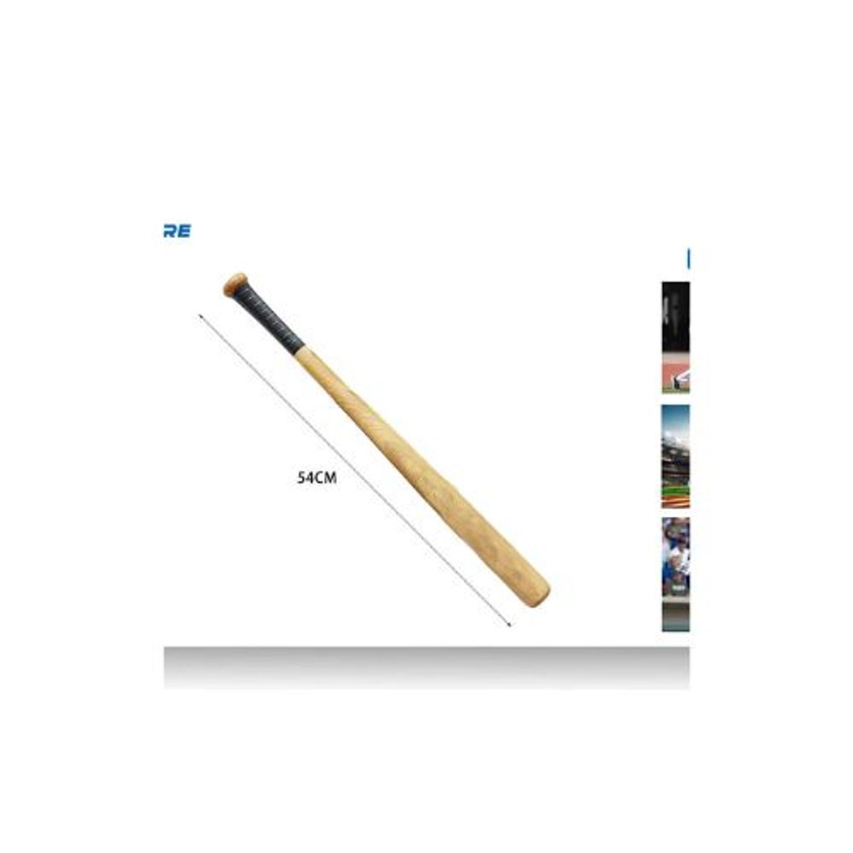 GENERICO - BATE DE BÉISBOL 54CM MADERA