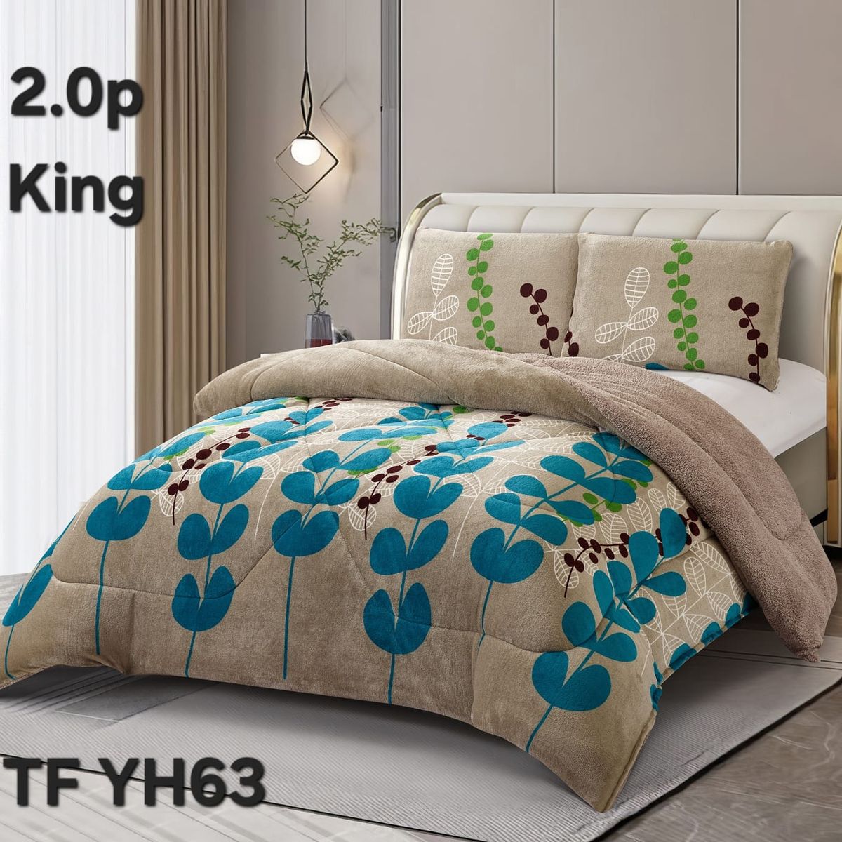 GENERICO - Cobertor  invierno plush  polar con chiporro 2P PLAZAS