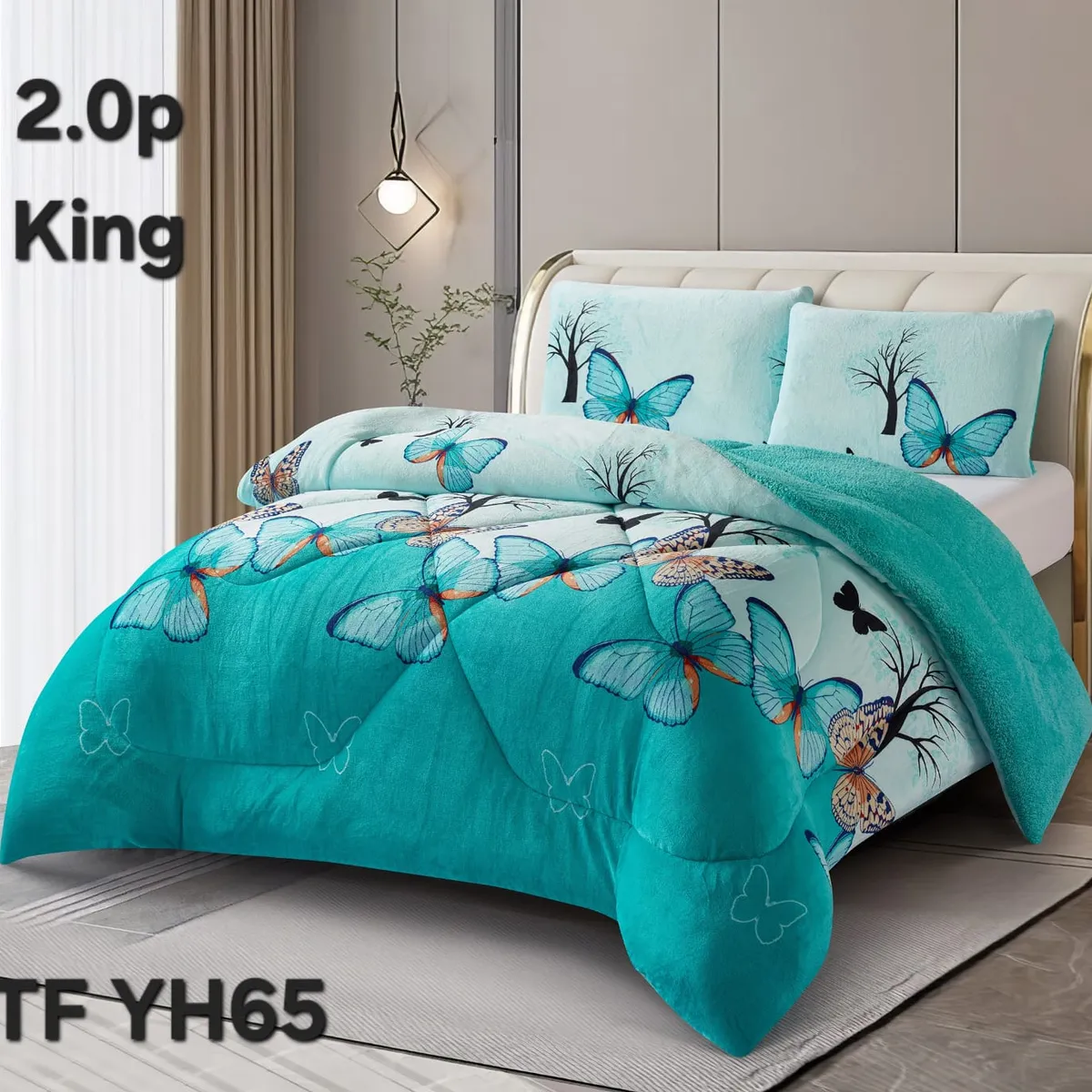 GENERICO - Cobertor  invierno plush  polar con chiporro 2P PLAZAS