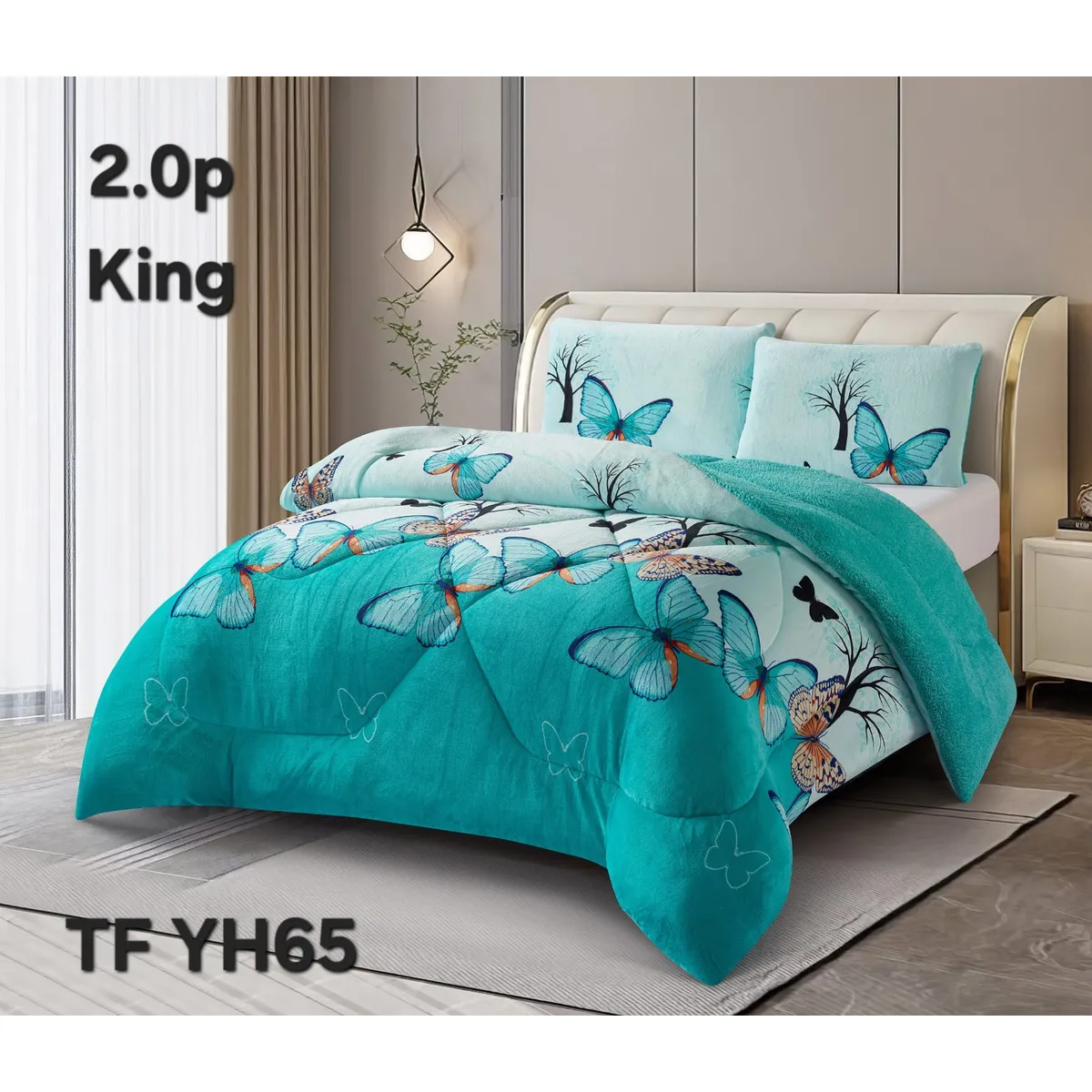 GENERICO - Cobertor  invierno plush  polar con chiporro 2P PLAZAS