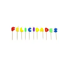 GENERICO - VELA FELICIDADES ARCOIRIS X1 UNI