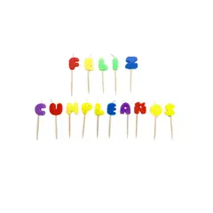 GENERICO - VELA FELIZ CUMPLEANOS ARCOIRIS X1 UNI