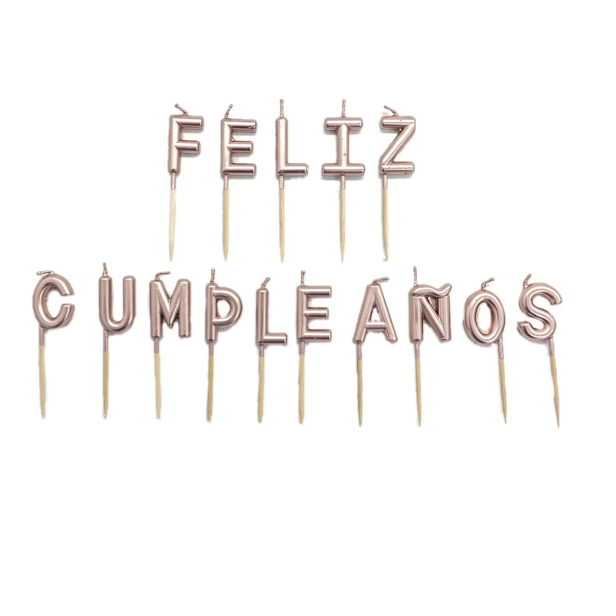 GENERICO - VELA FELIZ CUMPLEANOS ROSE GOLD X1 UNI