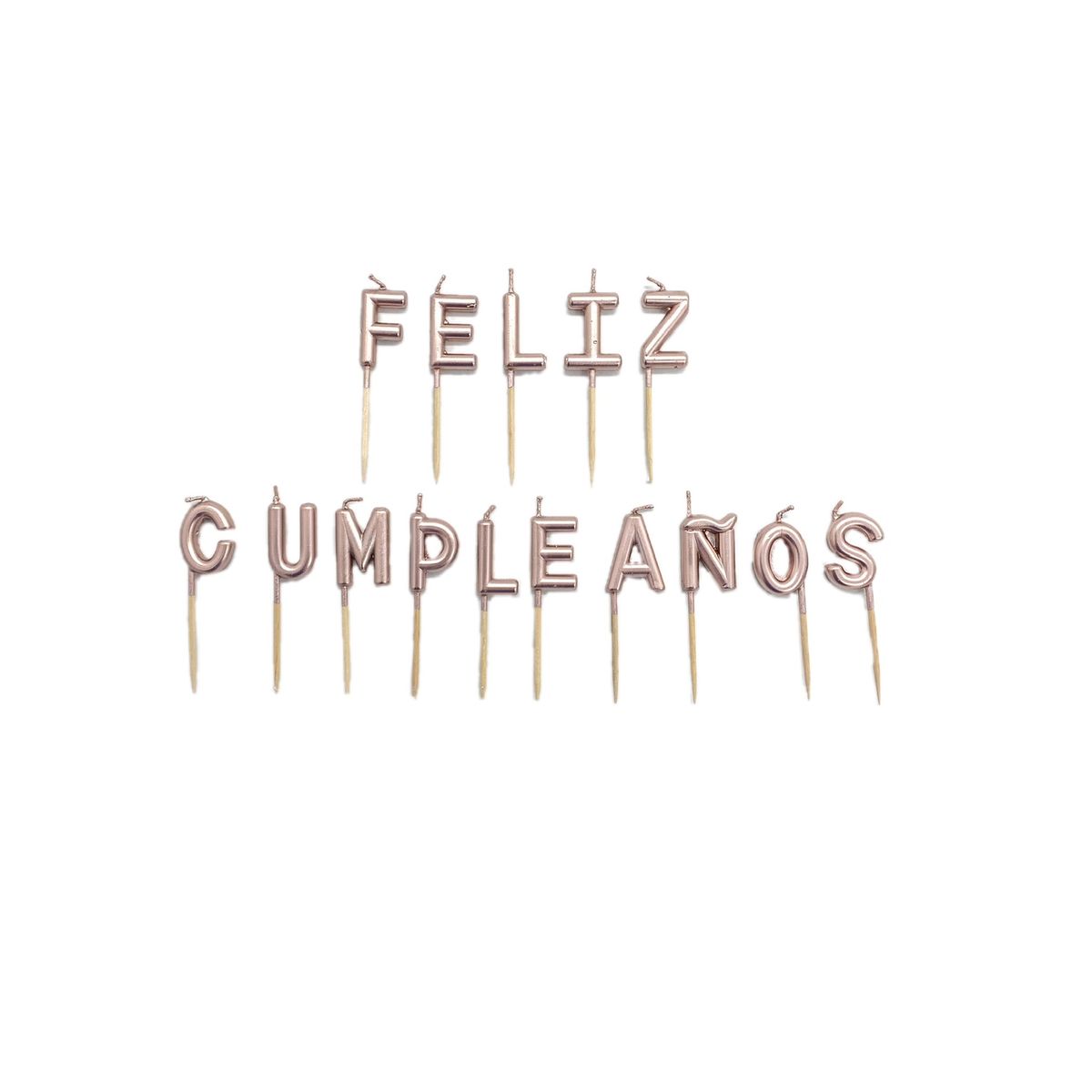 GENERICO - VELA FELIZ CUMPLEANOS ROSE GOLD X1 UNI