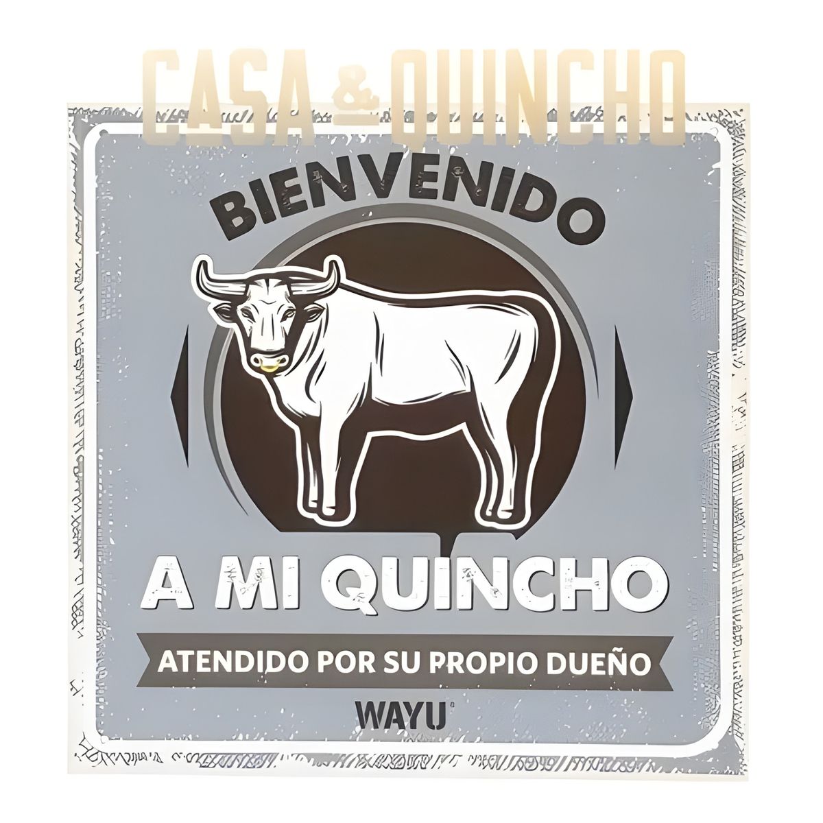 GENERICO - Cuadro Metálico Mi Quincho Parrilla Negro