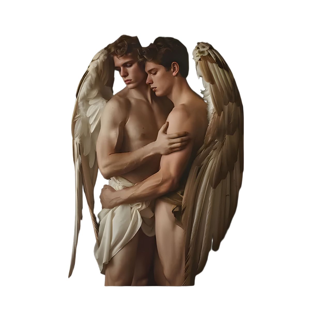 GENERICO - Cuadro Poster Ángeles Pride 60x90 Cm Negro