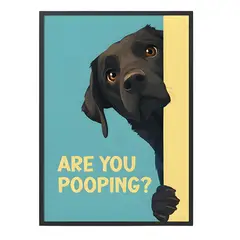 GENERICO - Cuadro Poster Perro You Are Pooping 20x30 Cm Negro