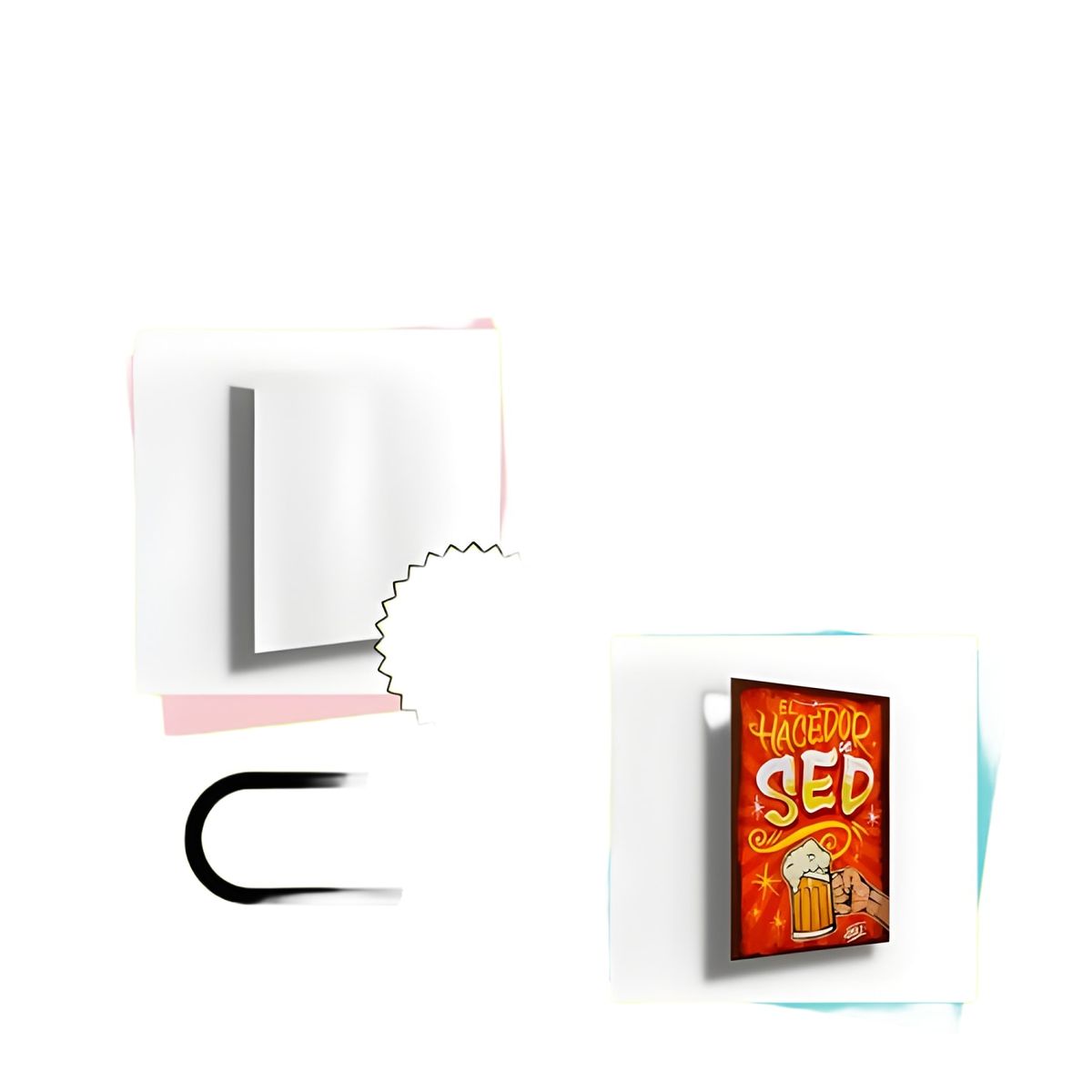 GENERICO - Cartel Metálico Más Amor Por Favor Blanco