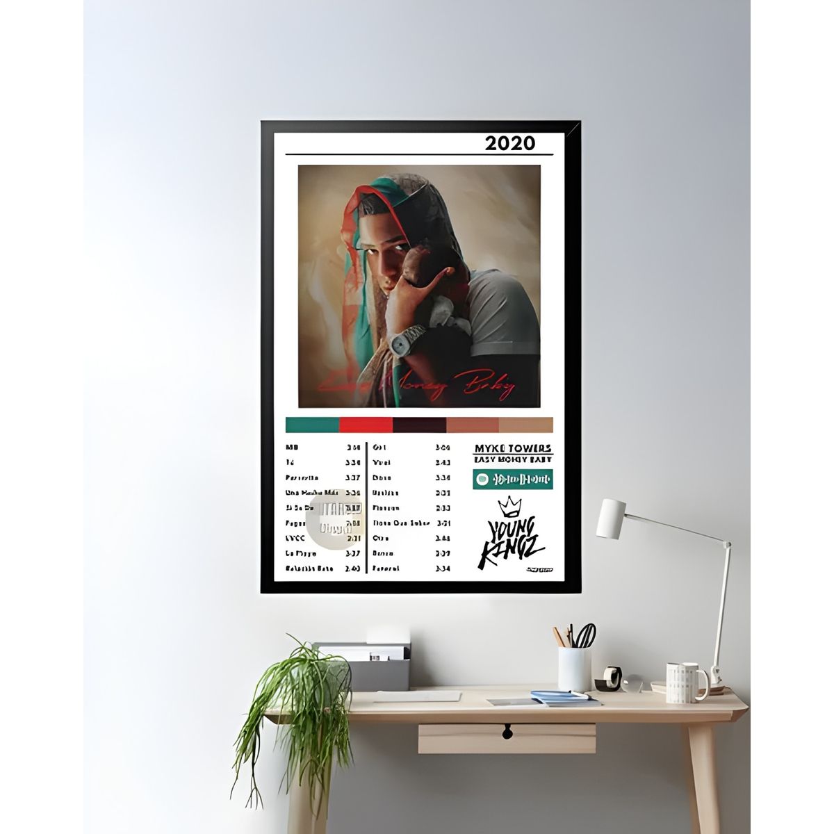 GENERICO - Cuadro Myke Towers Easy Money Baby 24x36 Cm