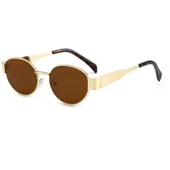 GENERICO - Gafas celine dorado con cafe marron proteccion uv