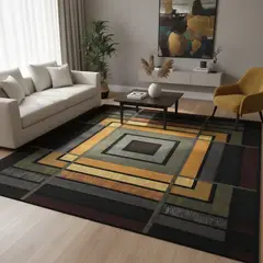 GENERICO - ALFOMBRA PARA LIVING 160X200 DISEÑO ESPIRAL GEOMETRICO MODERNA ELEGANTE WYM Z3