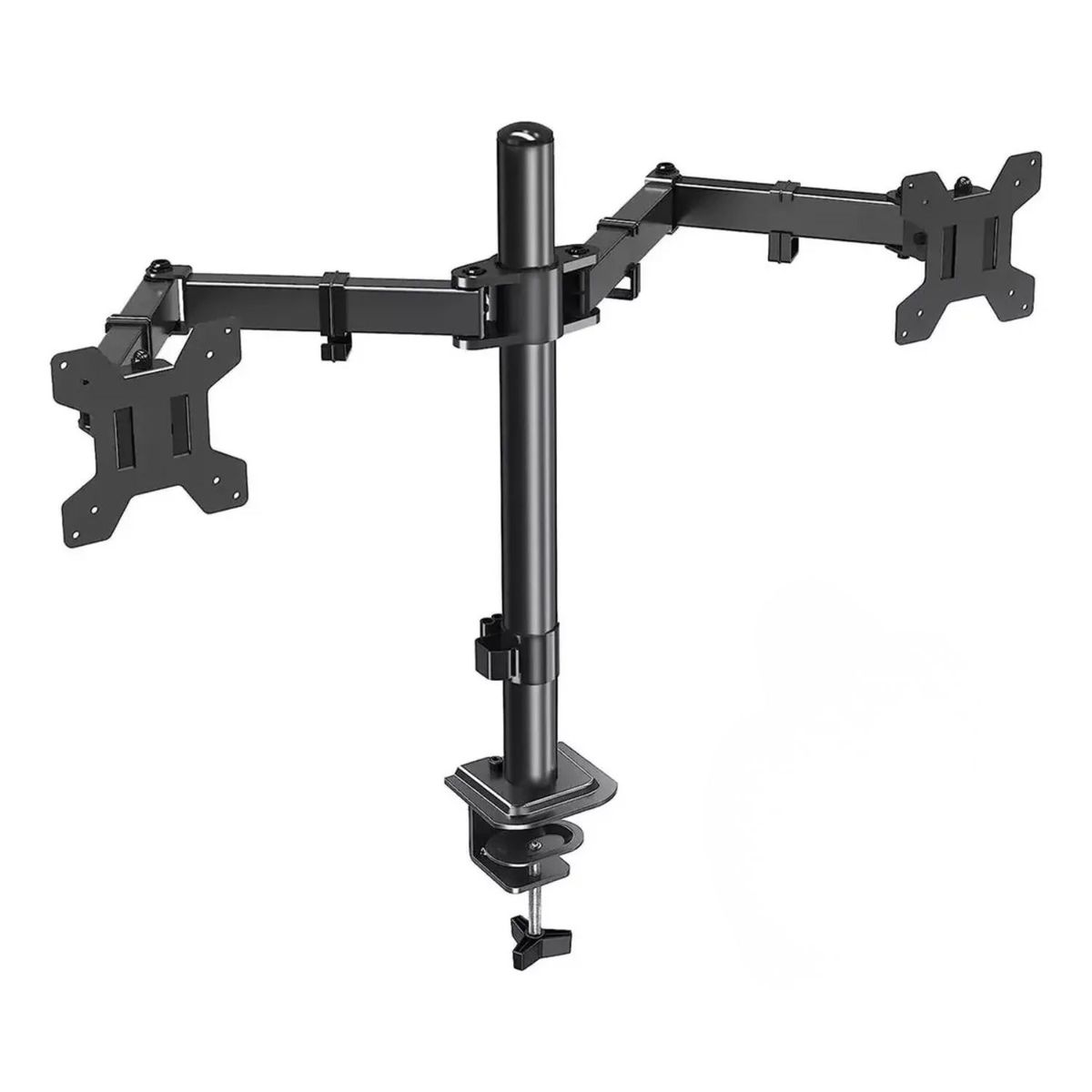 GENERICO - Brazo Soporte Doble Para 2 Monitores Base Escritorio