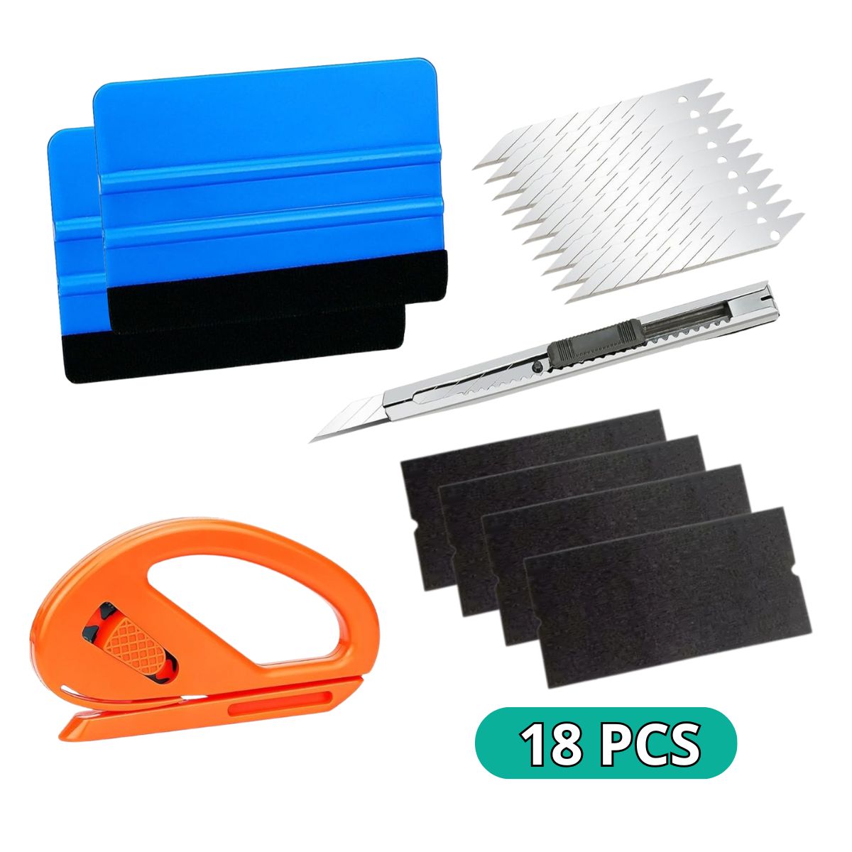 GENERICO - Kit Herramientas Instalación Vinil Automotriz Espátula Cutter