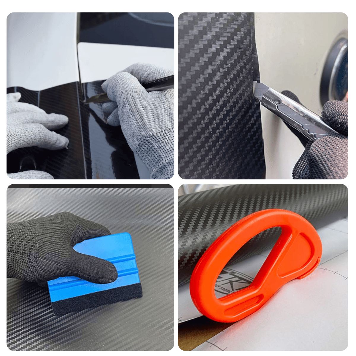 GENERICO - Kit Herramientas Instalación Vinil Automotriz Espátula Cutter