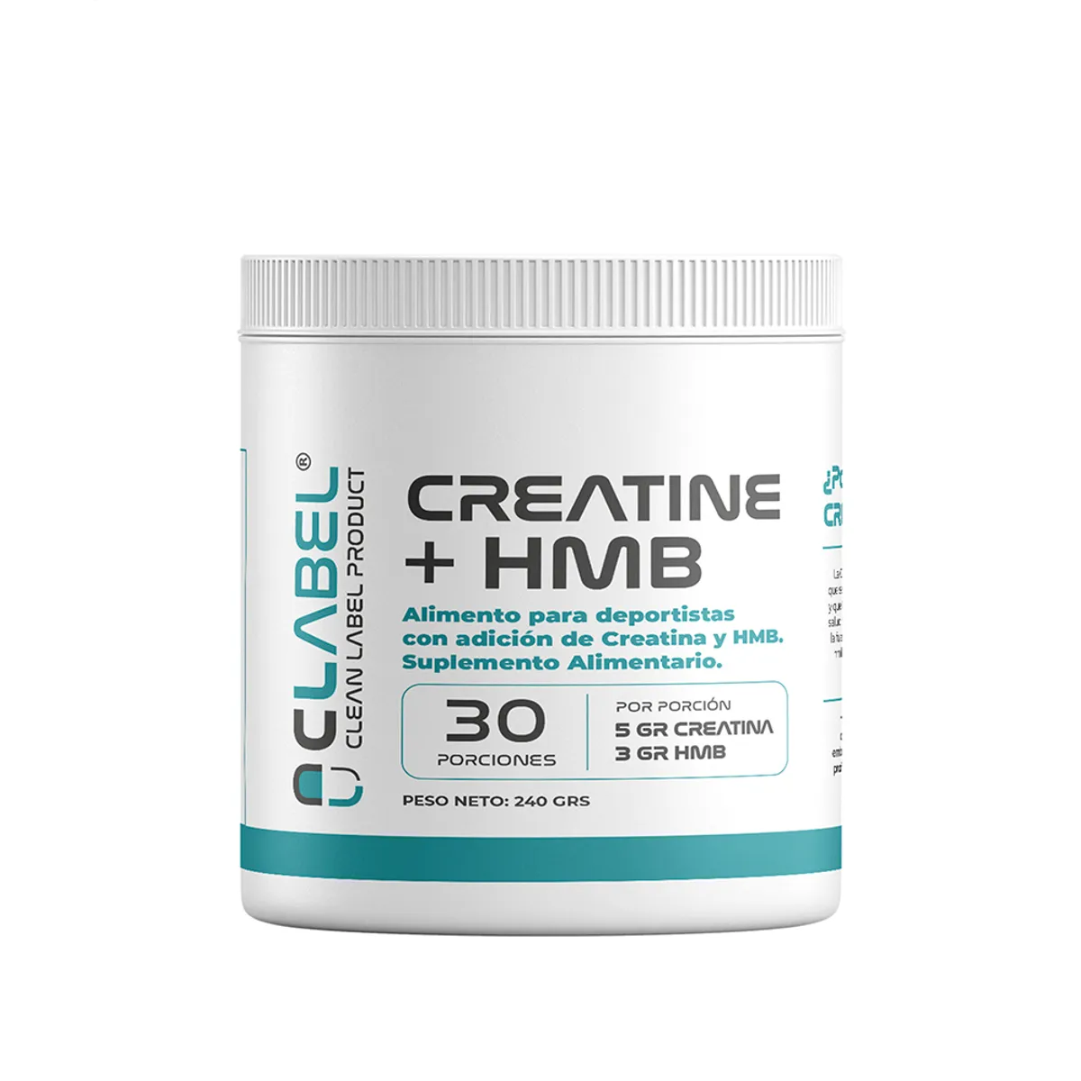 GENERICO - HMB + Creatina Clean Label 30 Porciones Sin Sabor
